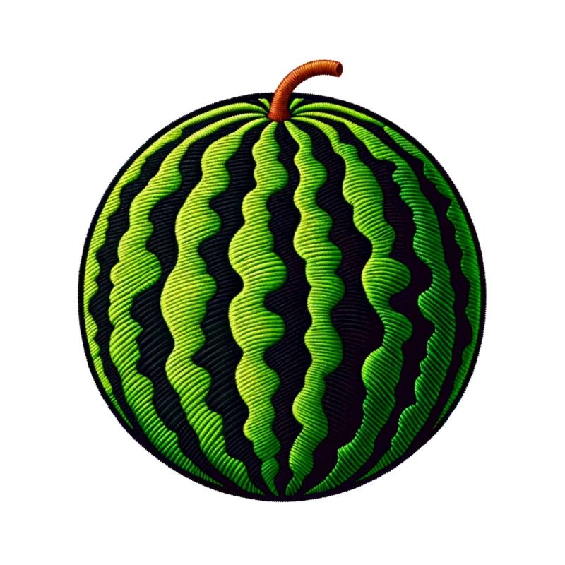 Pastèque brodée