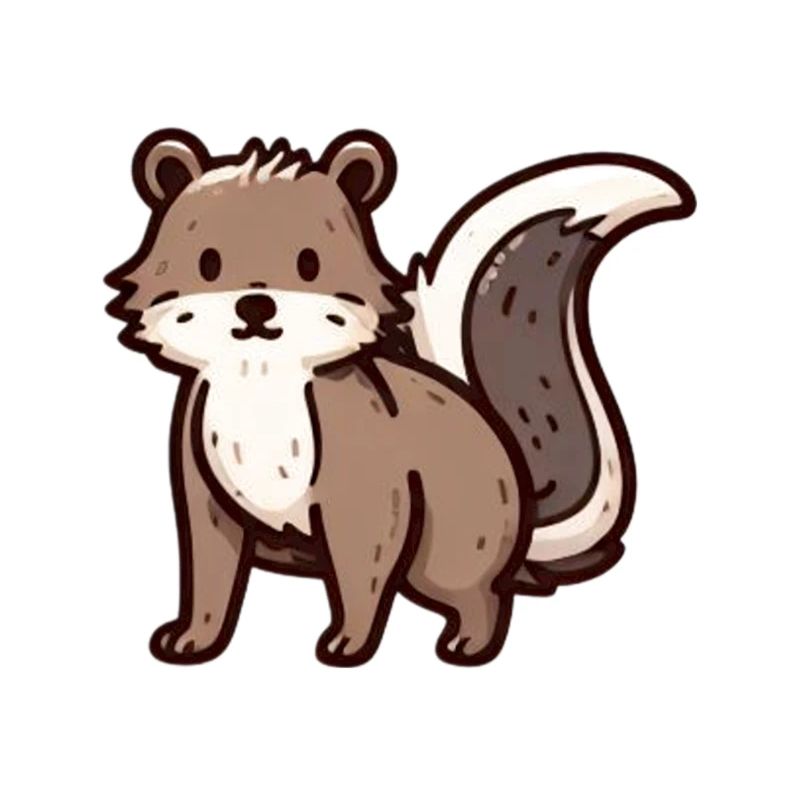 Mouffette mignonne brune