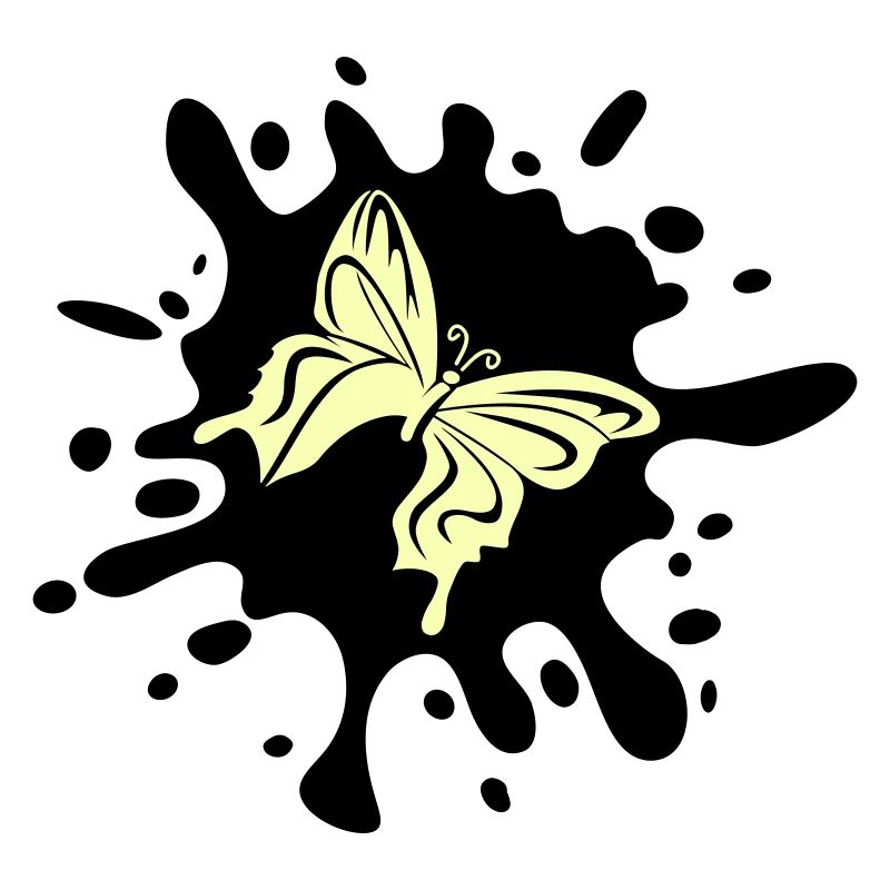 Papillon éclaboussure de couleur
