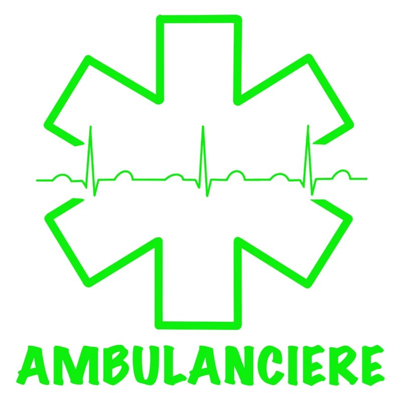 Ambulancière vert fluo