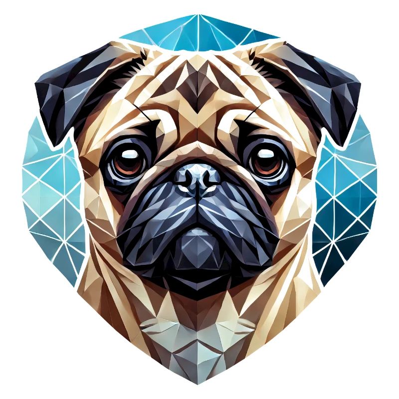 Mops Gesicht Geometrie Kunst