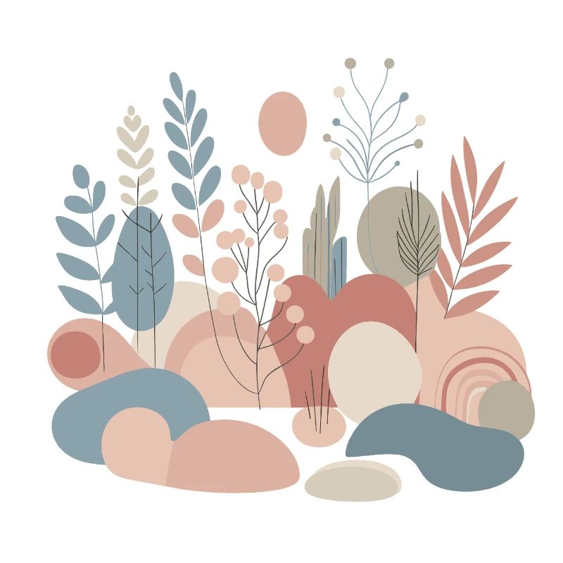 Pastel Pattern Abstract Shapes Art Forest Nature