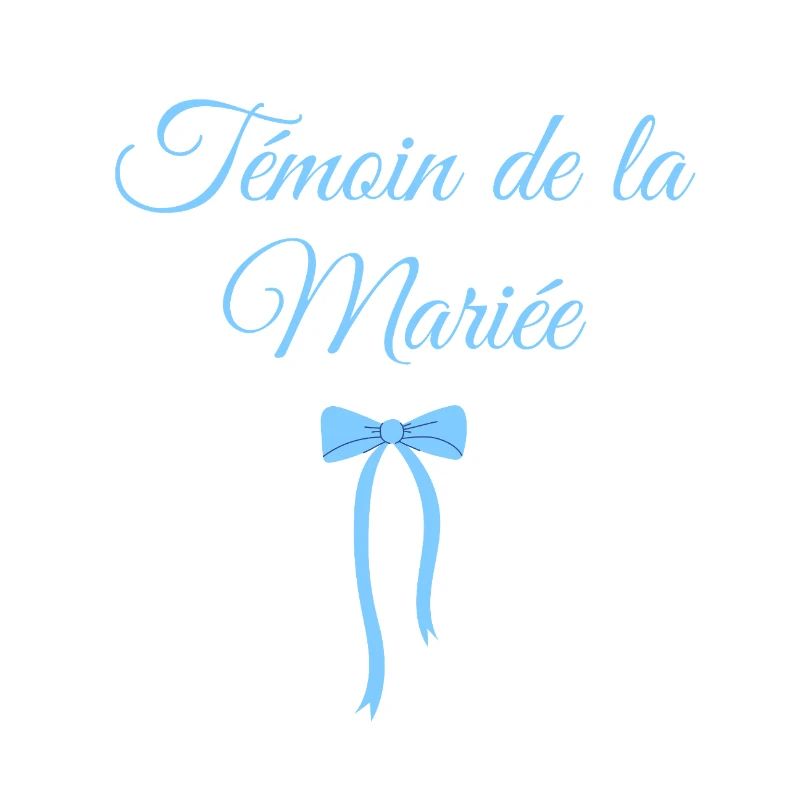 Témoin de la mariée noeud bleu