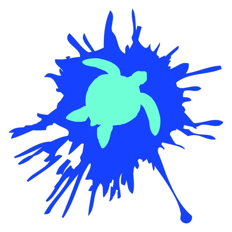 Water turtle paint splash drops
