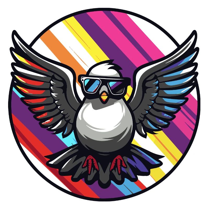 Taube Vogel Cool Comic