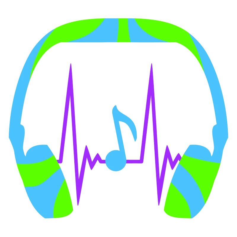 Kopfhörer Note Musiknote Puls Frequenz Herzschlag