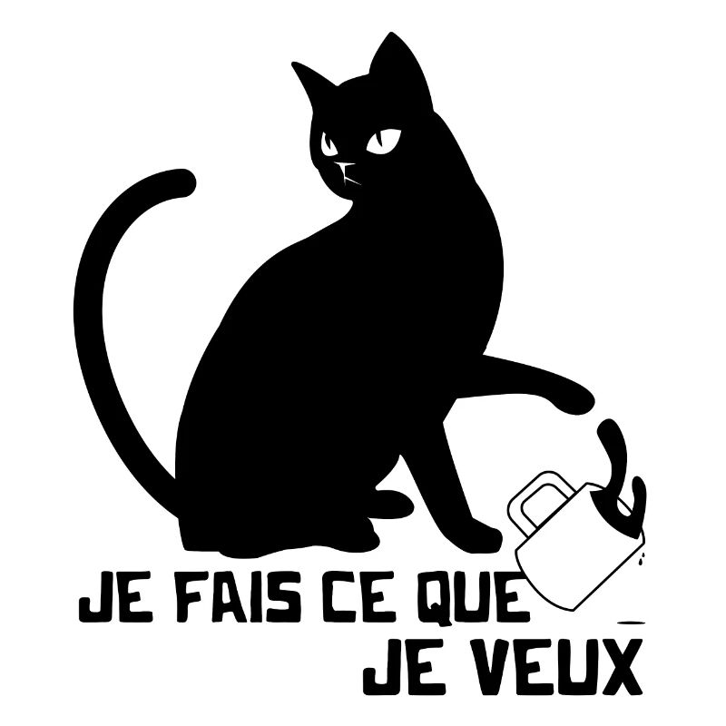 Cadeau Chat Noir Je fais ce que je Veux