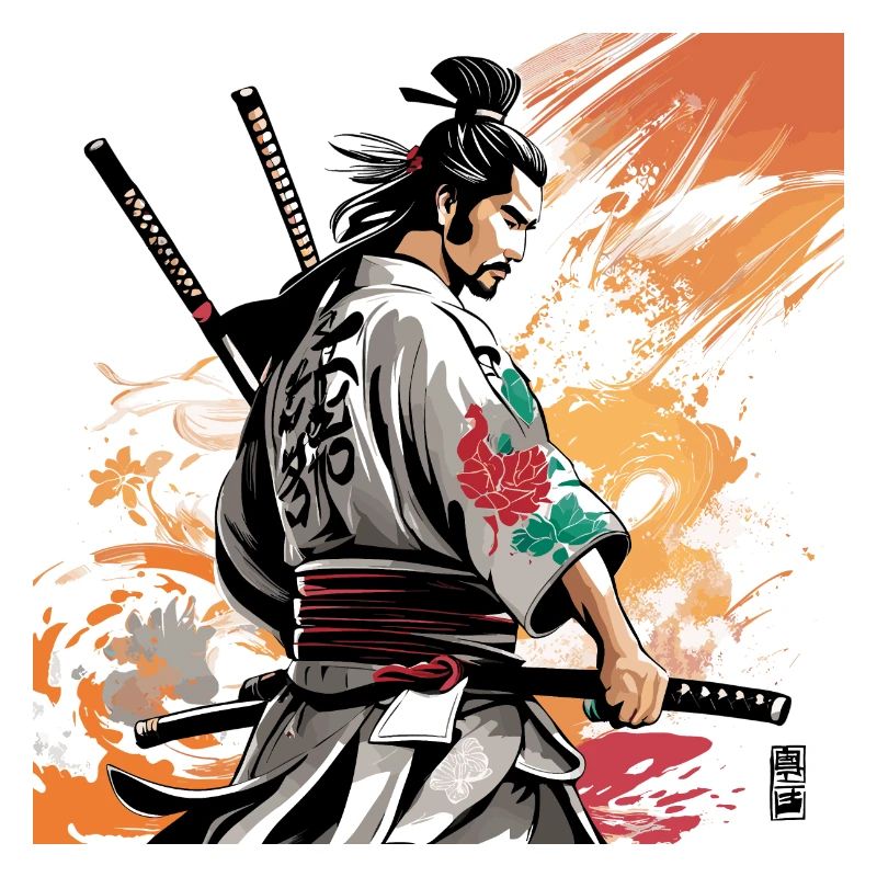 Samurai mit Schwertergrafik