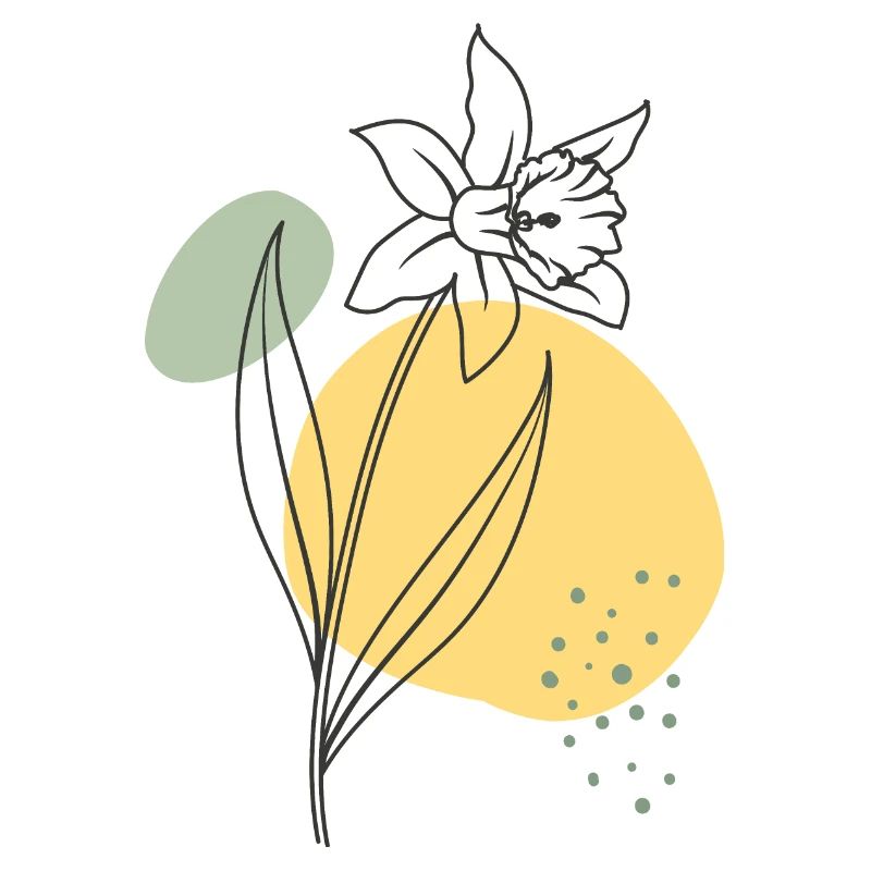 Fleur dessinée à la main 7
