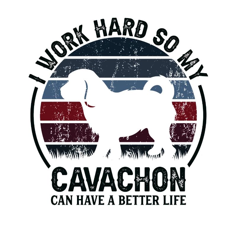 Work Hard - Retro Cavachon