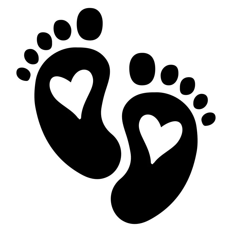 Pieds de bébé Coeur