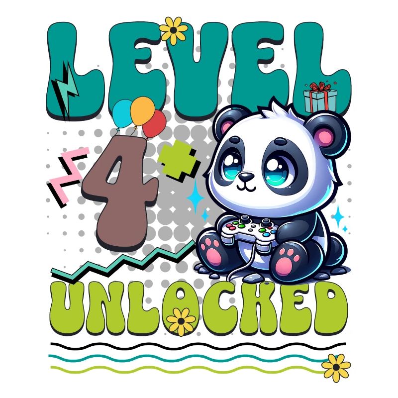 4e anniversaire Niveau Débloqué Gaming Panda
