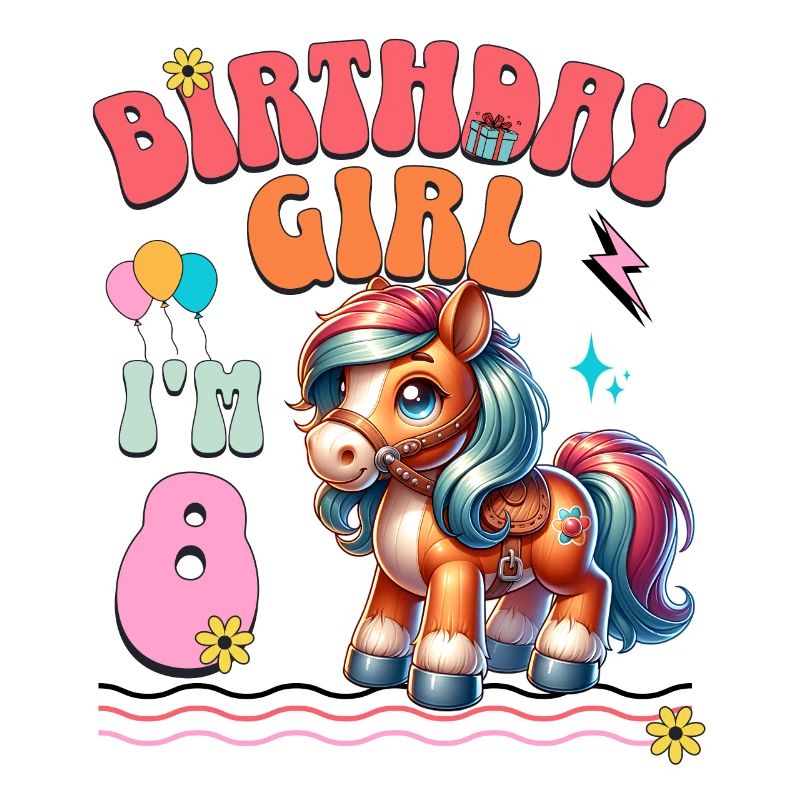 8. Geburtstag Mädchen Pferd Reiten