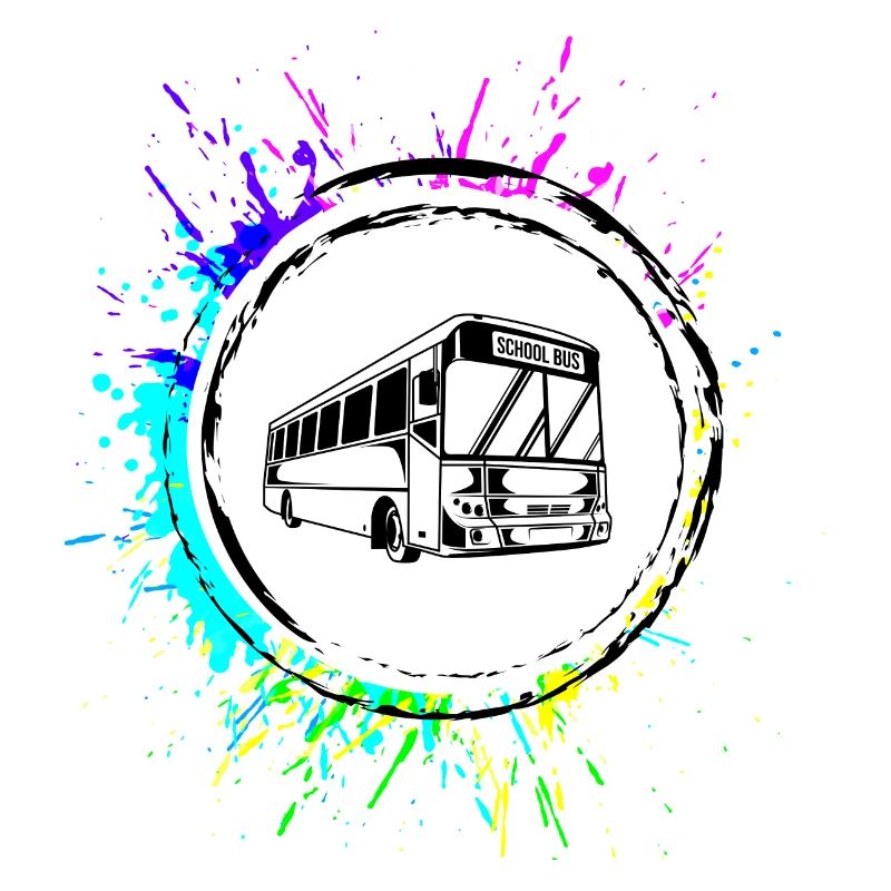 Schulbus schule Bunt