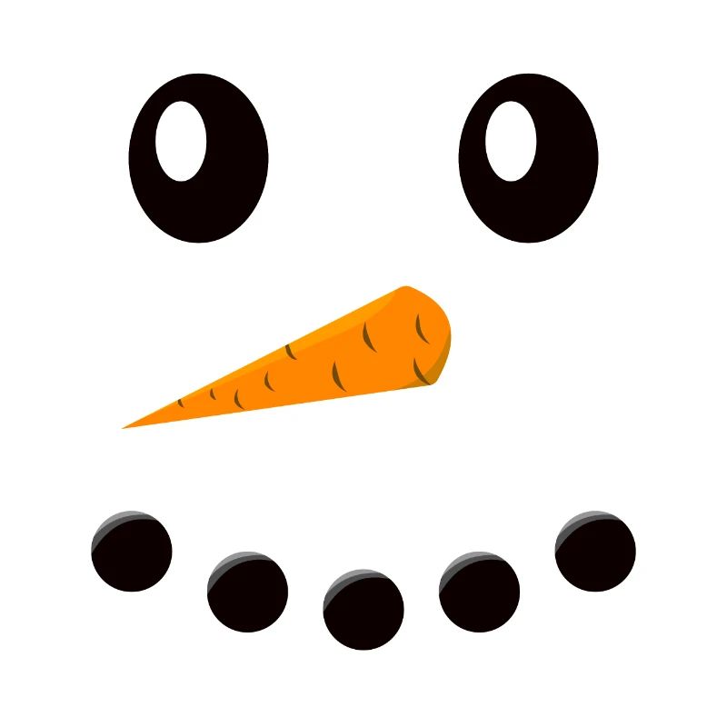 Schneemann Gesicht