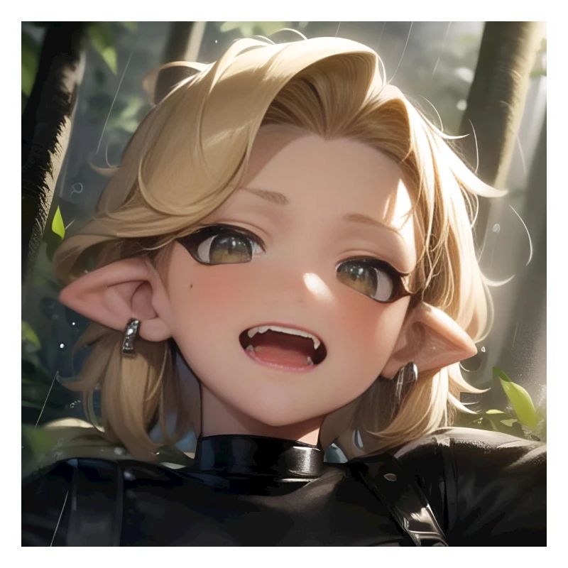 Anime Mädchen mit blondem Haar
