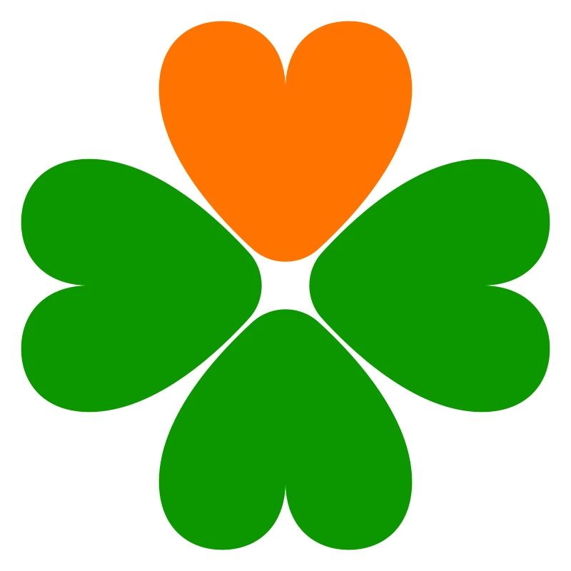 Cœur de trèfle trèfle de la Saint-Patrick