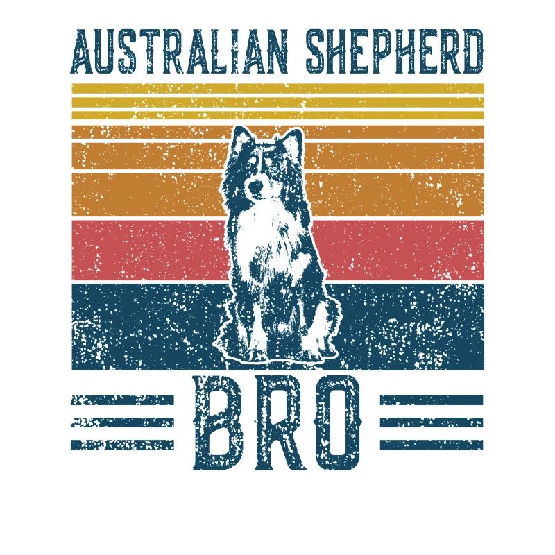Chien Aussie Shepherd Bro - Vintage Bro