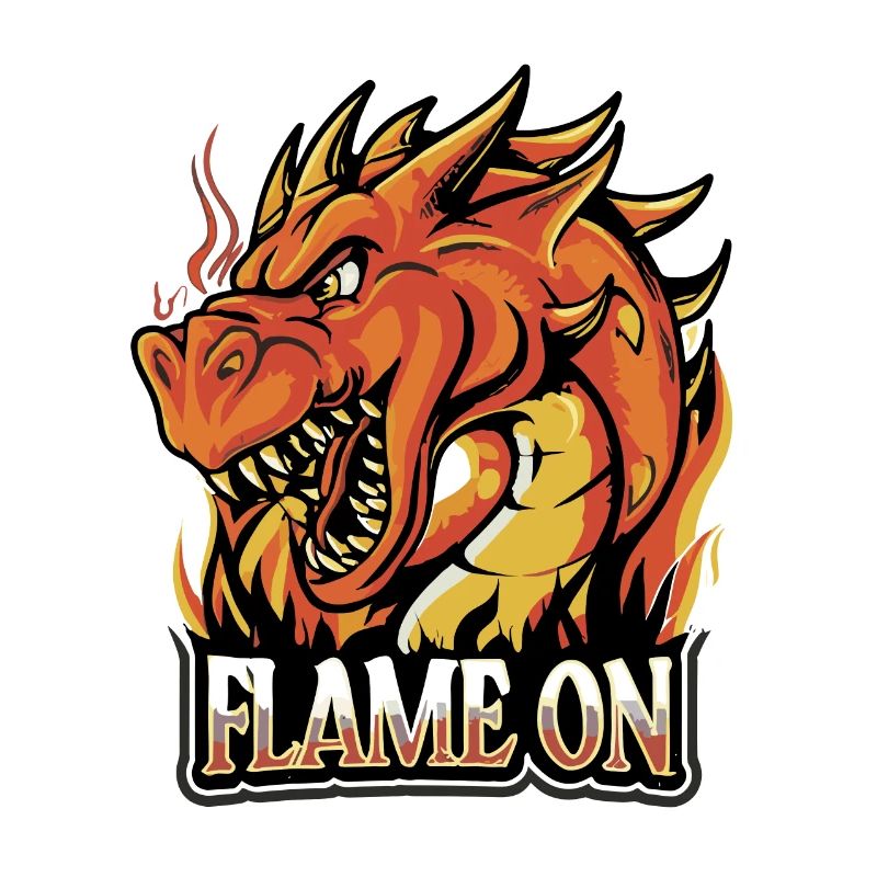 Flamme allumée - Dragon de feu