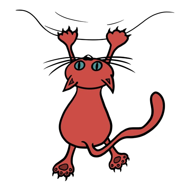 Wilde Katze rot