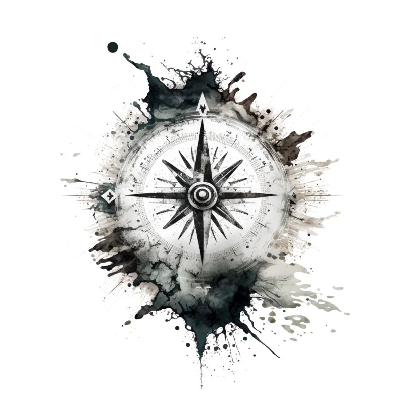 creative compass in navy look for sailing