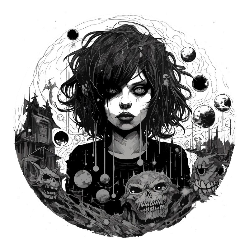 Emo Horrorpunk Mädchen