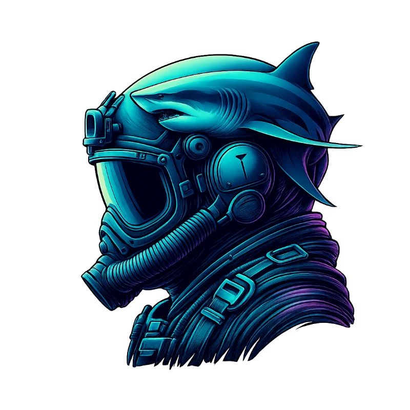 DeepWater – Diver and Neon Shark
