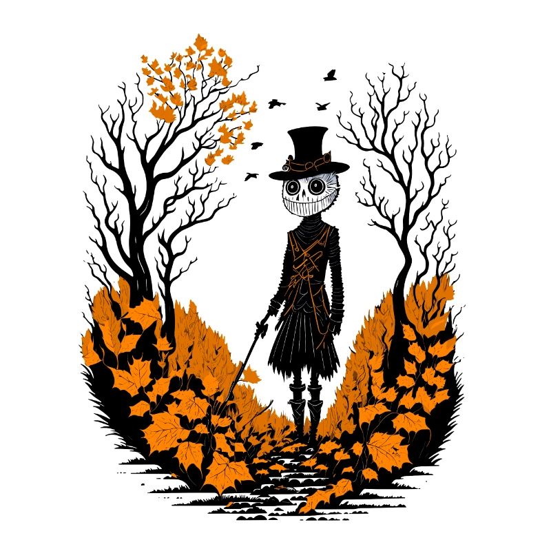 Spaziergang einer Vogelscheuche