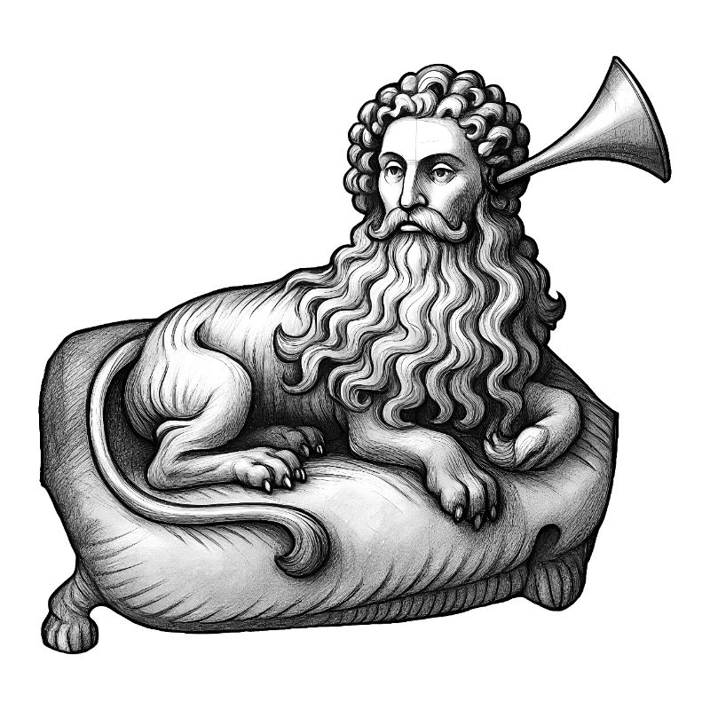DEAF LION MAN - black & white