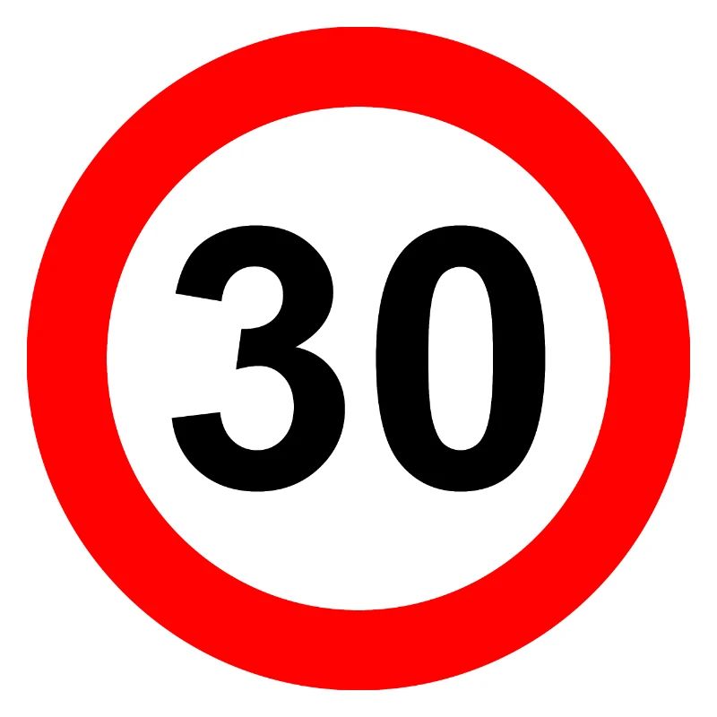 Panneau routier limite de vitesse 30