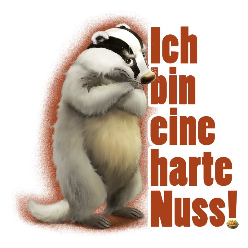 Grimmiger Dachs Die wandernde Nuss