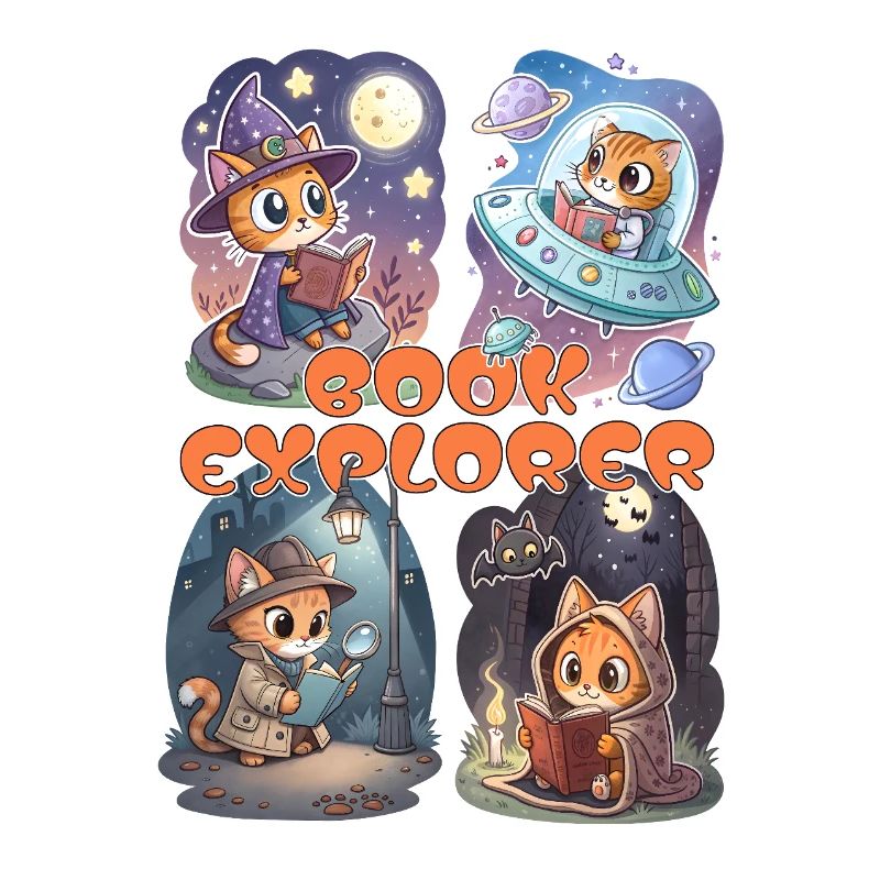 Book Explorer - Aventure de lecture de chat mignon