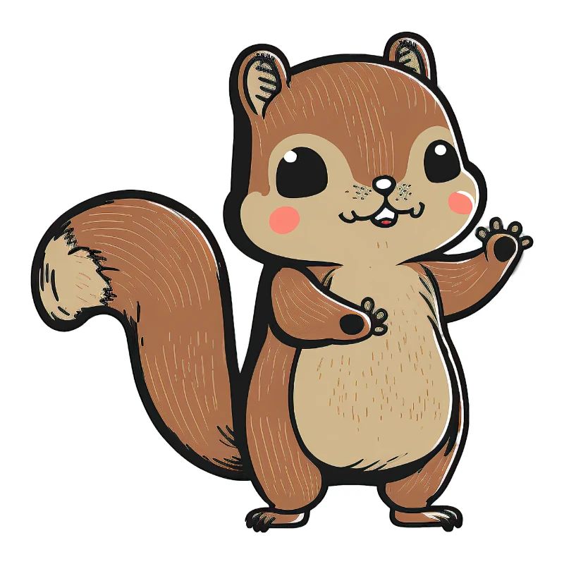 Kawaii Eichhörnchen, Hörnchen, Backenhörnchen