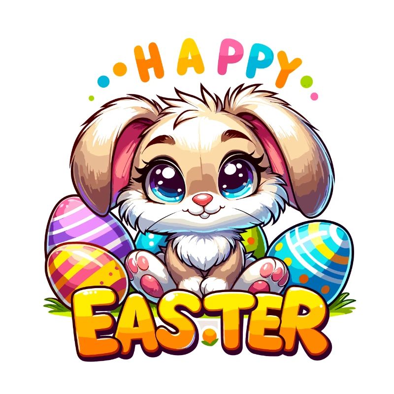 Happy Easter - Easter Bunny Illustration