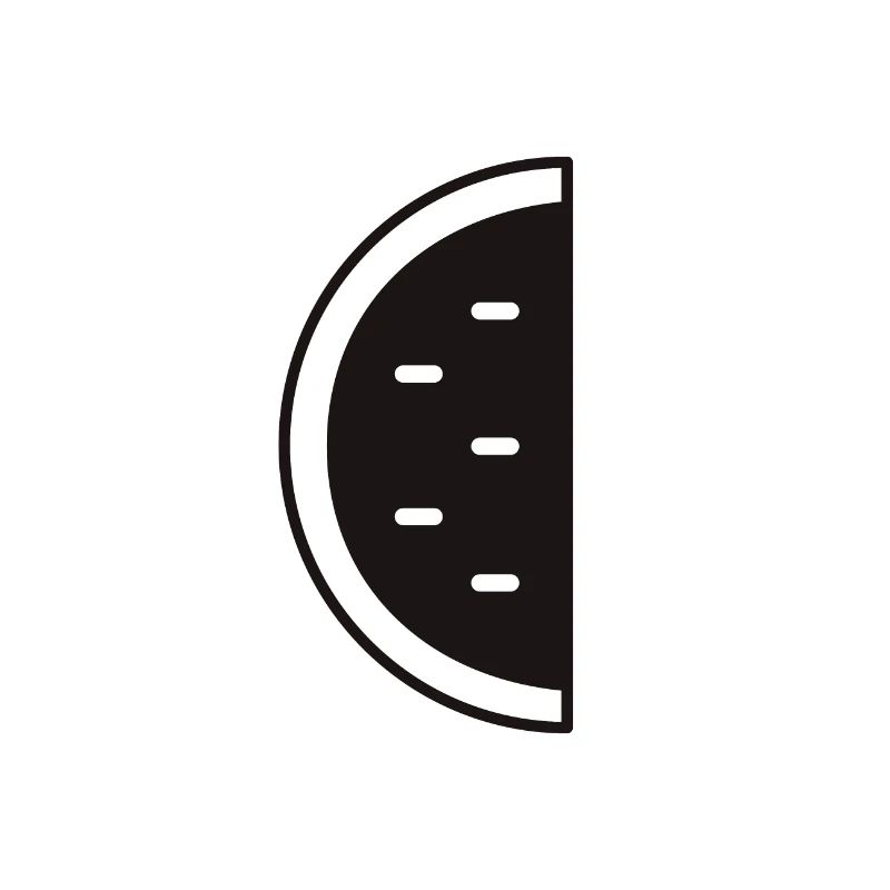 Minimalist black melon pattern