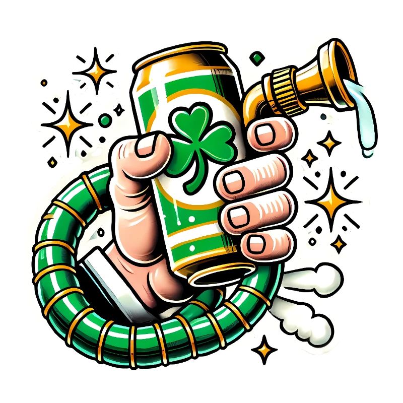 Conception amusante de canette de bière de la Saint-Patrick