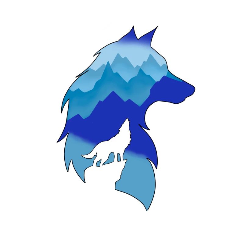 Blauer Bergwolf