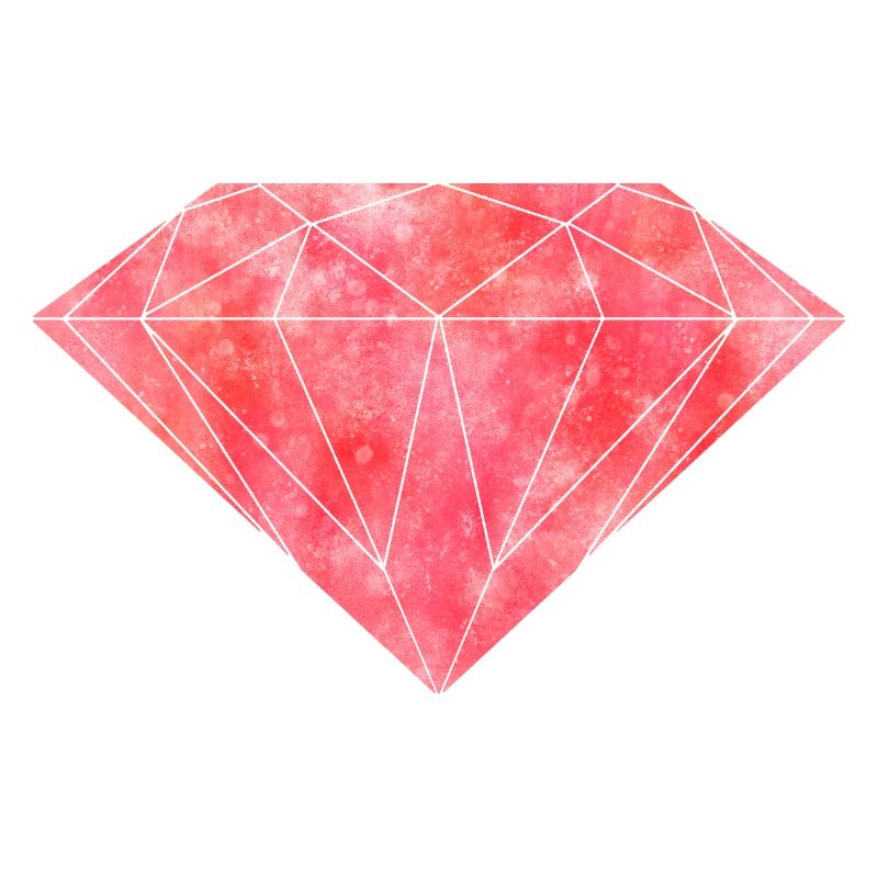 Red diamond ruby crystal gemstone