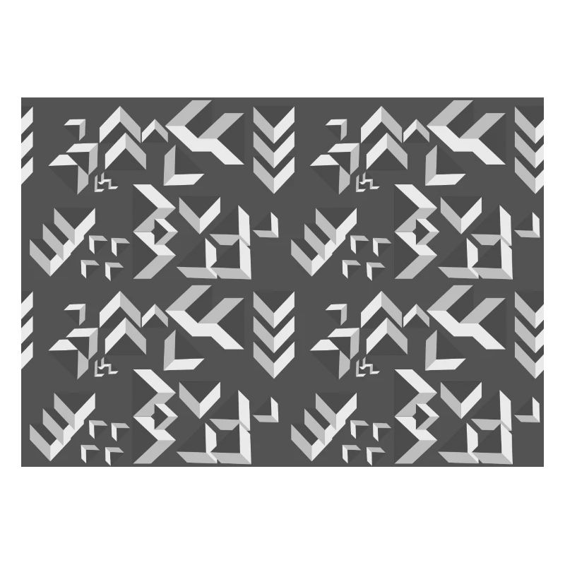 Deco pattern triangles grey-white