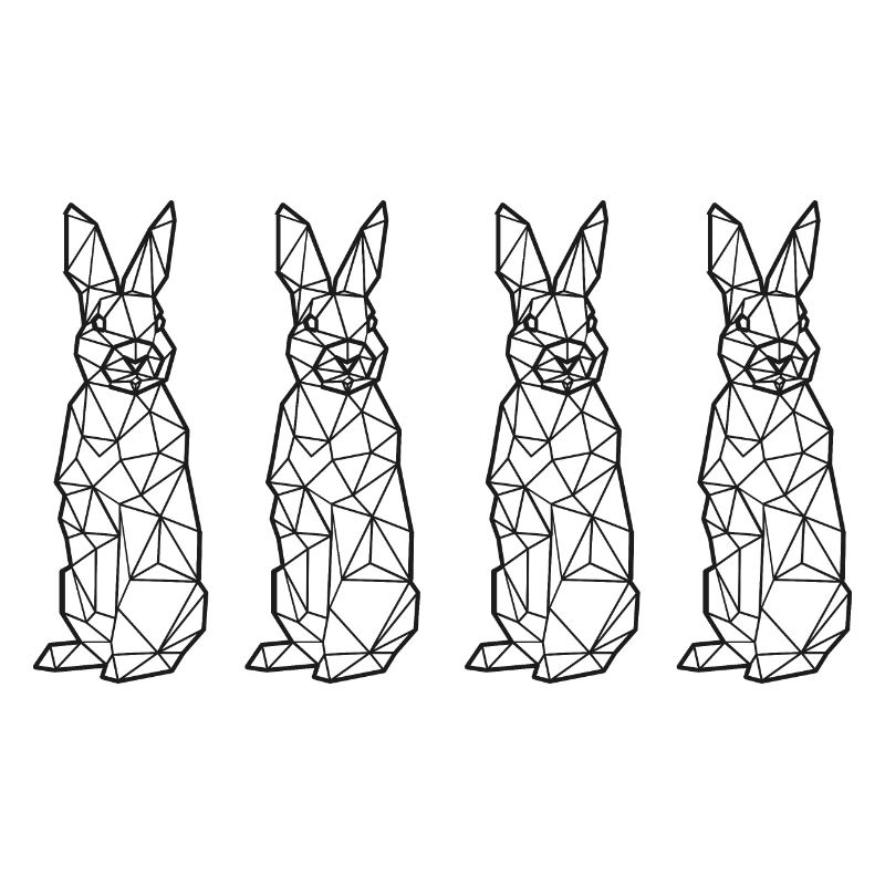 Lapin polygone lapin art.