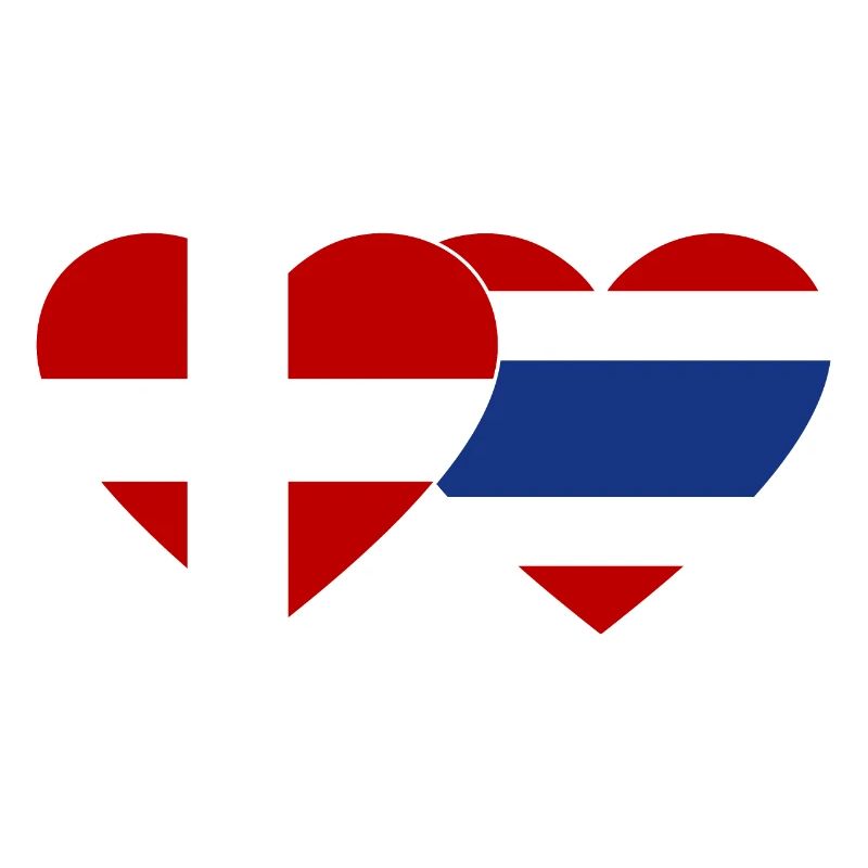 Coeur de drapeau du Danemark Thaïlande