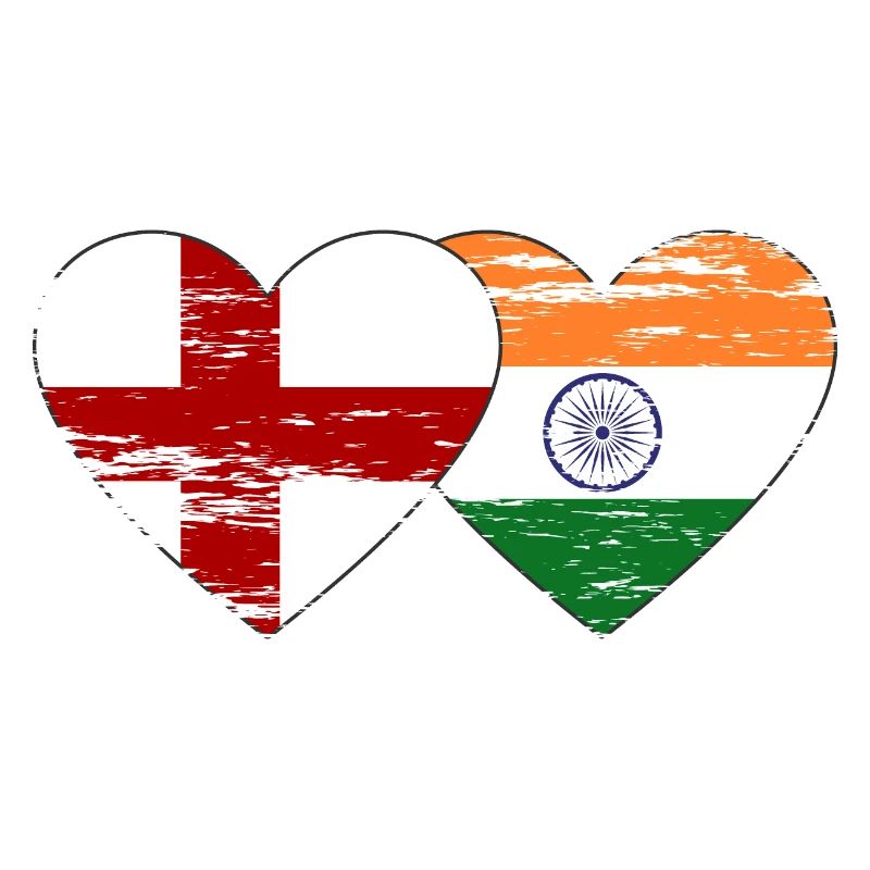 Drapeau de l’Angleterre et de l’Inde utilisé