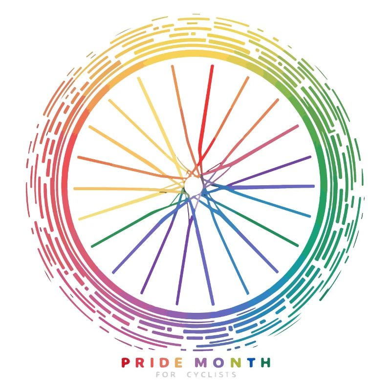 Conception de roue de vélo arc-en-ciel vibrant