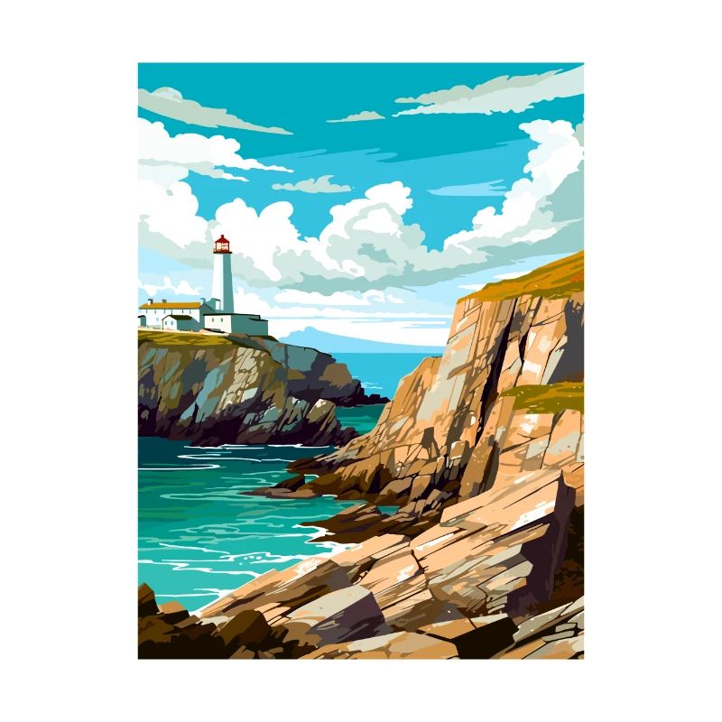 South Stack Cliffs Anglesey Vintage Reiseposter