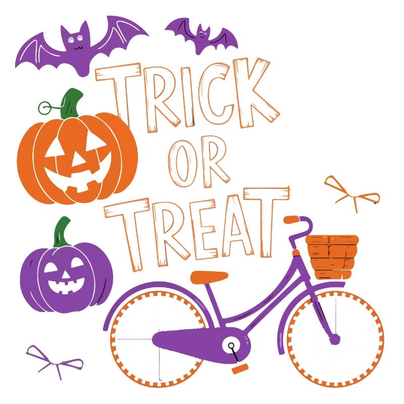 Halloween Fahrrad Süßes oder Saures Design
