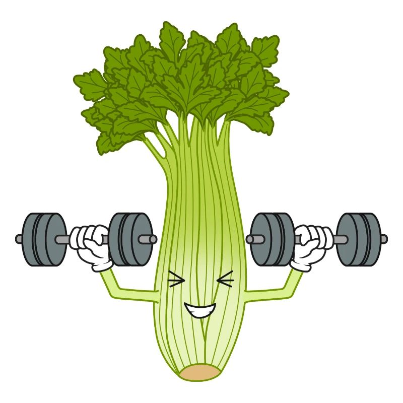 Celery Lifting Weights Ironic Leek Gym Workout