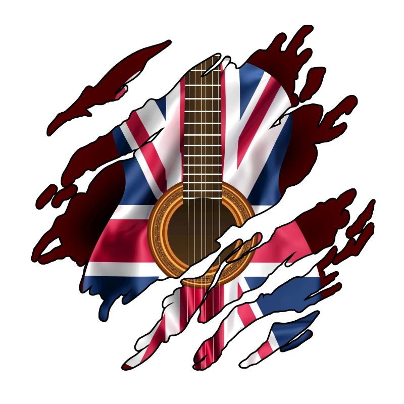 British Guitar Flag Inside