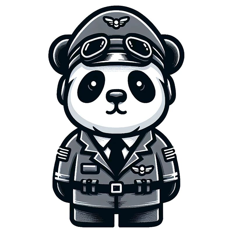 Cute Panda Pilot