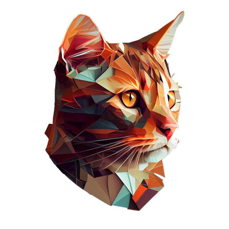 Chaton Chaton Chat Polygone Chat