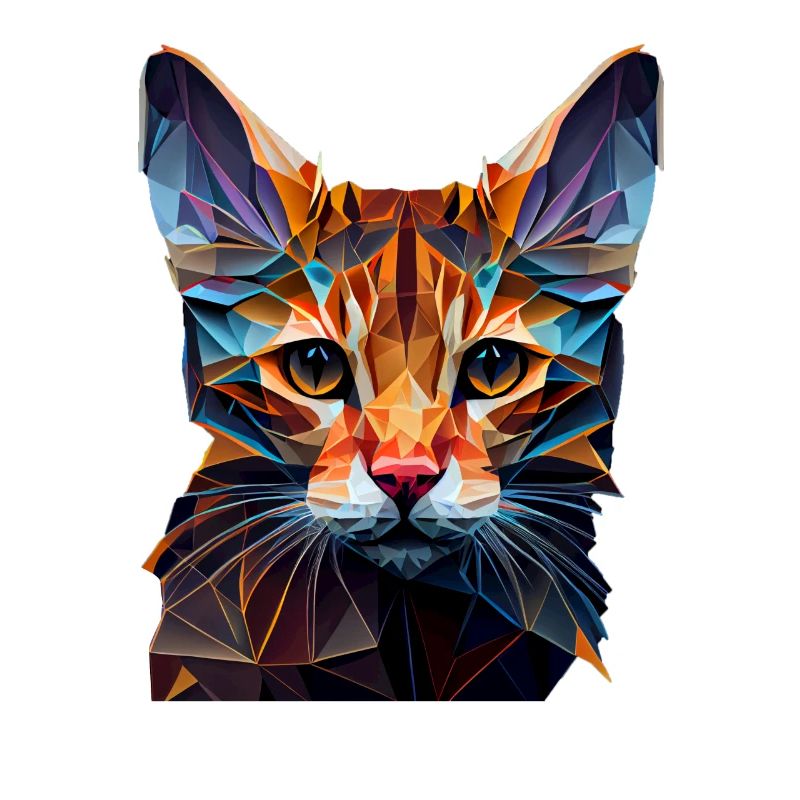 Chaton Chaton Chat Polygone Chat